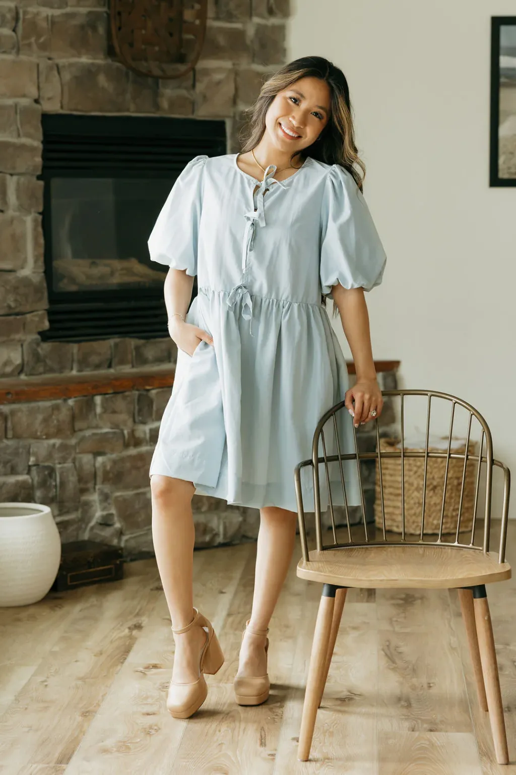 Vine & Love Maternity Friendly|Knee-Length Dresses<Gisele Dress-Light