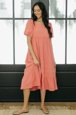 Dongguan Huoyoung Apparel Co Dresses|Maternity Friendly<Grandview Dress-Peachy