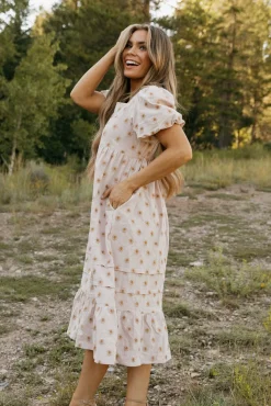 Dongguan Huoyoung Apparel Co Dresses|Maternity Friendly<Grandview Dress-Tan Floral