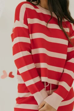 Dongguan Huoyoung Apparel Co Sweaters|Tops<Harmony Sweater-/Red