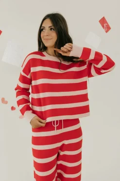 Dongguan Huoyoung Apparel Co Sweaters|Tops<Harmony Sweater-/Red