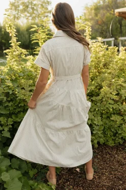 Polagram Nursing Friendly|Dresses<Harrison Dress-Cream/Black