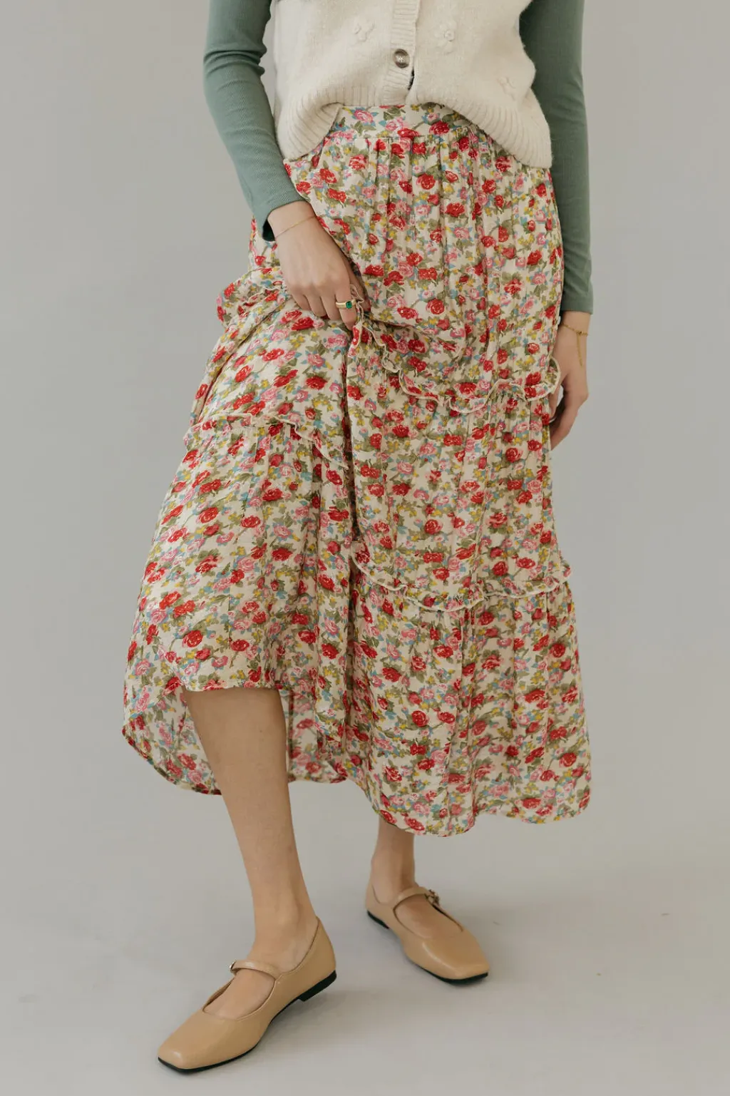 Polagram Skirts<Haven Skirt-Ivory Multi
