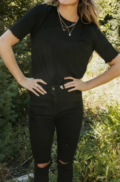 Dongguan Huoyoung Apparel Co Tops|Tops<Just For You Top-Black