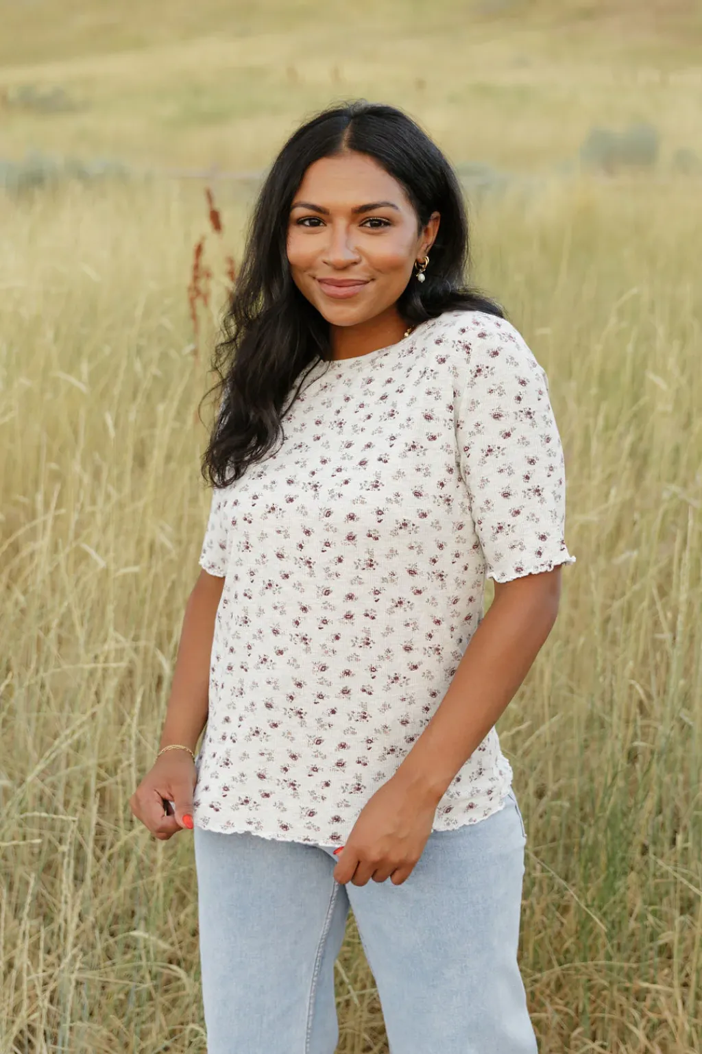 Dongguan Huoyoung Apparel Co Tops|Tops<Just For You Top-Heather Floral