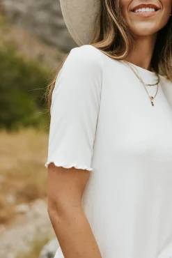 Love Olive Co Tops|Tops<Just For You Top-White