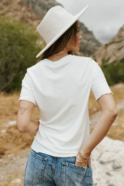 Love Olive Co Tops|Tops<Just For You Top-White