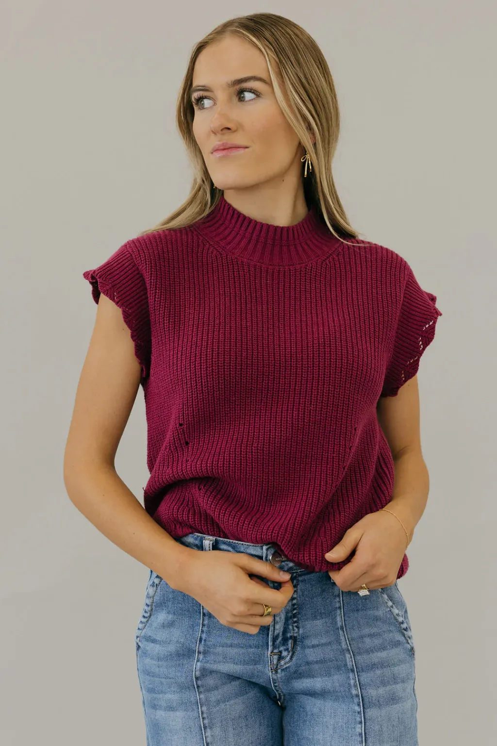 Dongguan Huoyoung Apparel Co Sweaters|Tops<Kaleb Sweater Vest-Berry