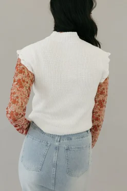 Dongguan Huoyoung Apparel Co Tops|Tops<Kaleb Sweater Vest-Ivory