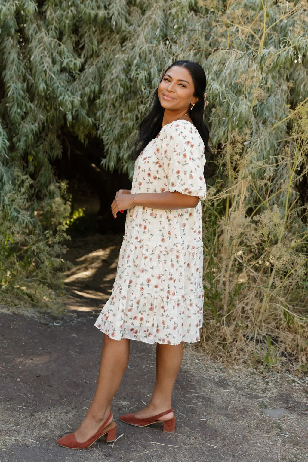 Dongguan Huoyoung Apparel Co Dresses|Maternity Friendly<Kenley Dress-Cream Floral