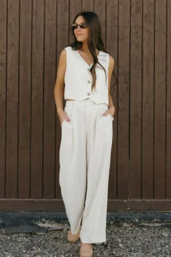 Tea N Rose Nursing Friendly|Tops<Kennedy Vest-Natural