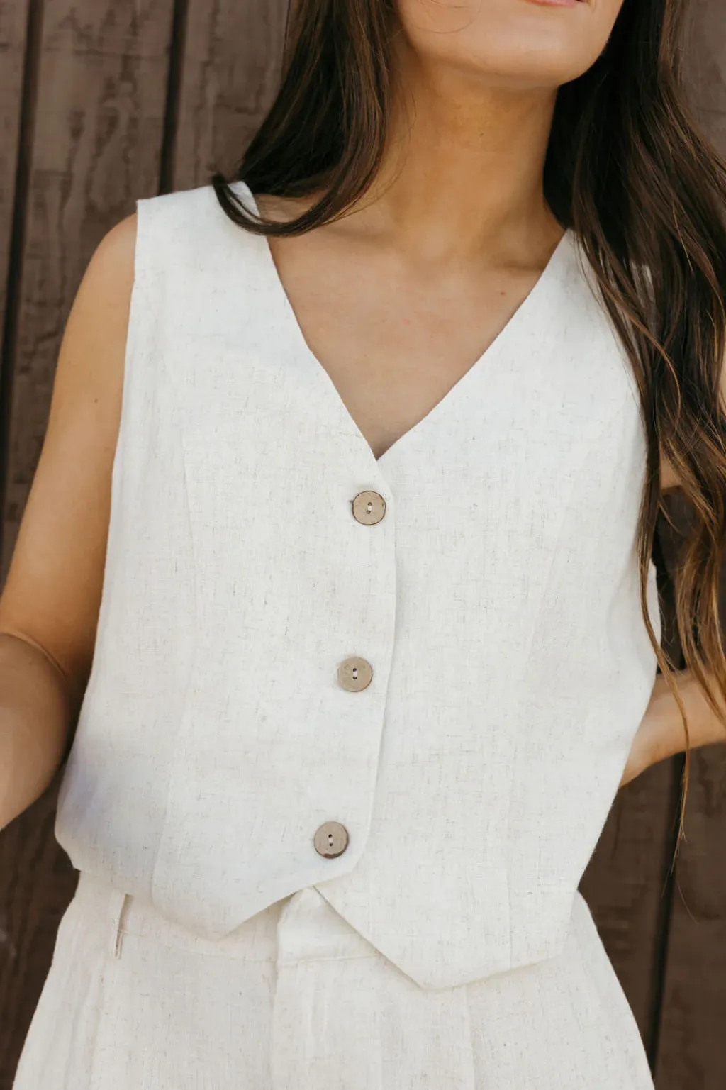 Tea N Rose Nursing Friendly|Tops<Kennedy Vest-Natural