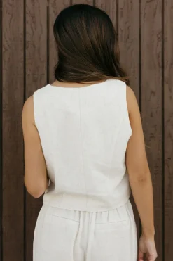 Tea N Rose Nursing Friendly|Tops<Kennedy Vest-Natural
