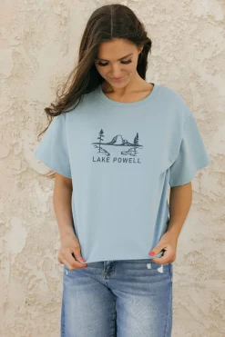 Dongguan Huoyoung Apparel Co National Parks|Tops<Lake Powell Park Tee-Sky