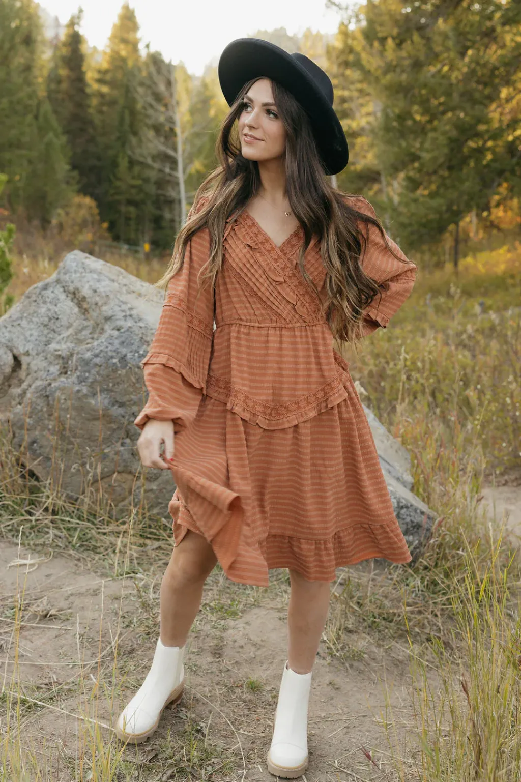 Dongguan Huoyoung Apparel Co Dresses|Maternity Friendly<Libbie Dress-Rust