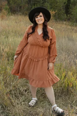 Dongguan Huoyoung Apparel Co Dresses|Maternity Friendly<Libbie Dress-Rust