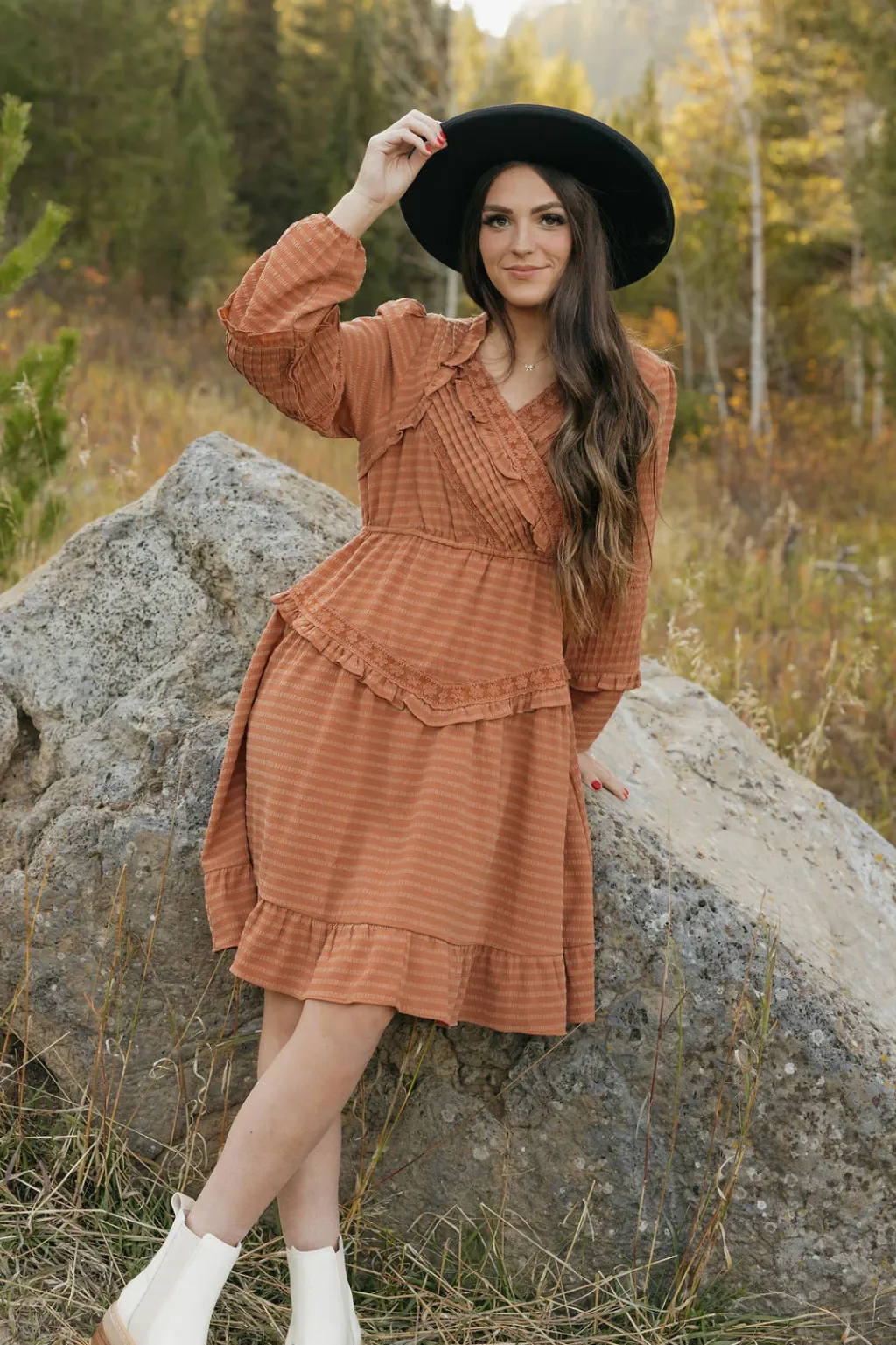 Dongguan Huoyoung Apparel Co Dresses|Maternity Friendly<Libbie Dress-Rust