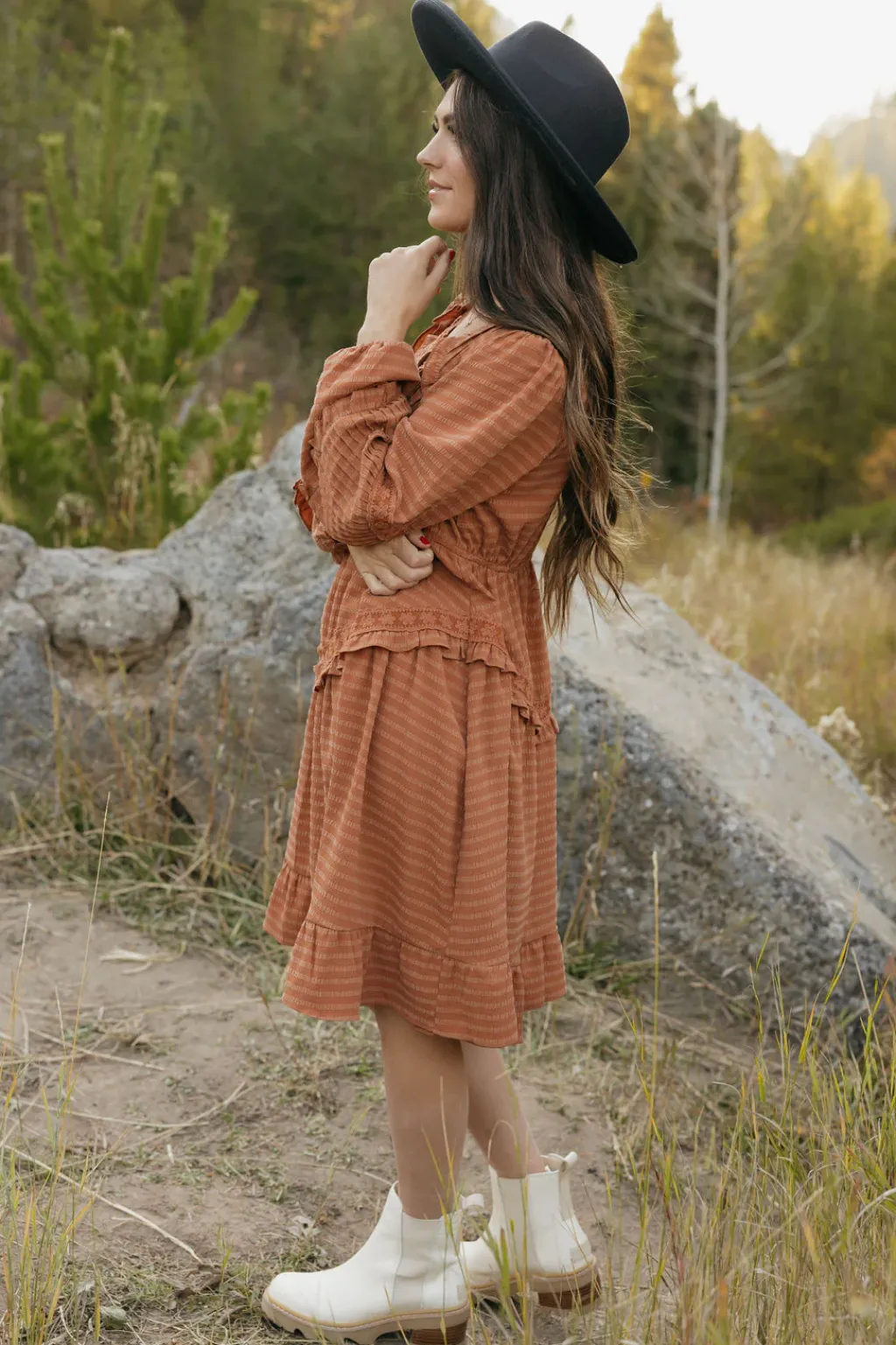 Dongguan Huoyoung Apparel Co Dresses|Maternity Friendly<Libbie Dress-Rust