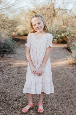 Kids Love Olive Co Kids<Little Girl's Linden Dress-Lt. Pink Multi