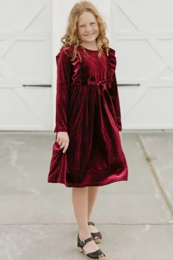 Kids Oopsie Daisy Kids<Little Girl's Noelle Dress-Wine
