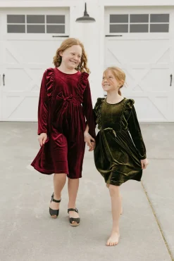 Kids Oopsie Daisy Kids<Little Girl's Noelle Dress-Wine