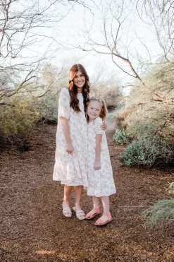 Kids Love Olive Co Mommy & Me|Kids<Little Girl's Quinton Dress-Ivory/Peach