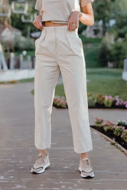 Miou Muse Pants<Logan Pants-Stone