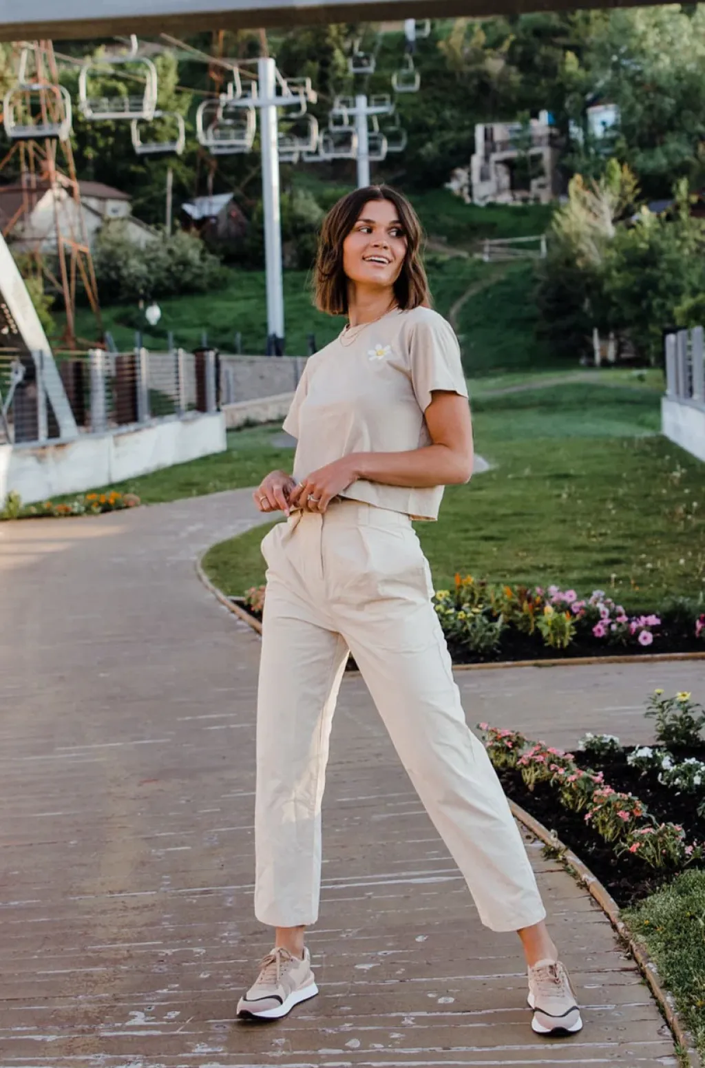 Miou Muse Pants<Logan Pants-Stone