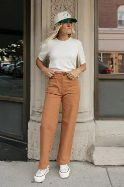 Tea N Rose Bottoms|Denim<Lynne Denim-Copper