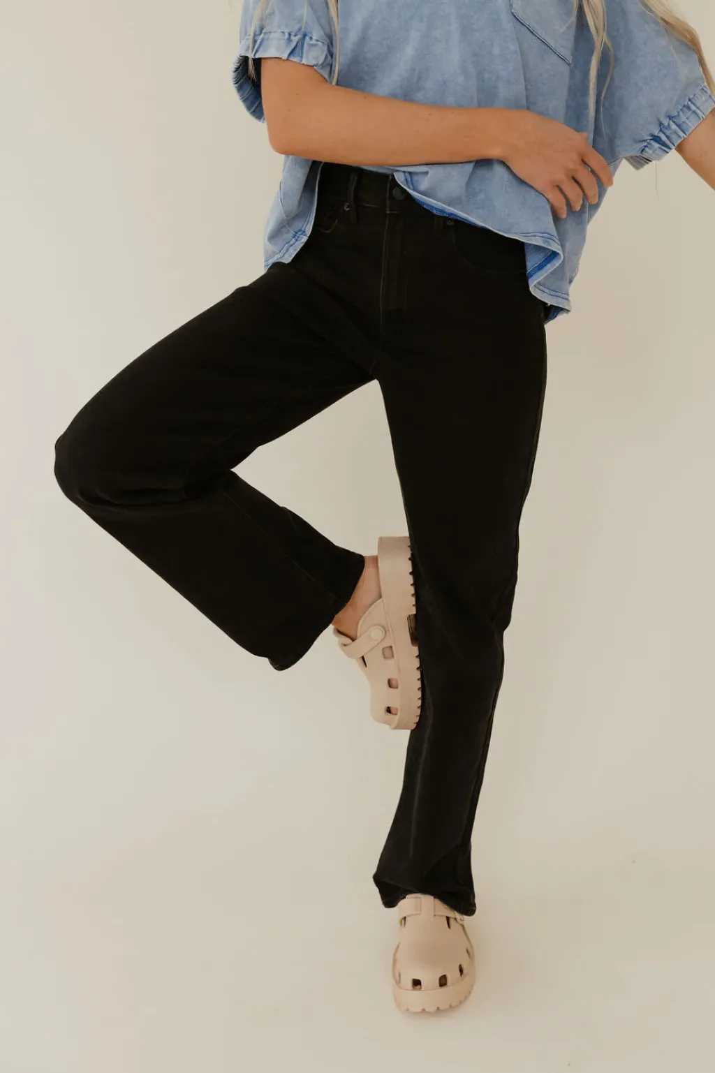 Just Panmaco Bottoms|Denim<Marianna Denim-Black