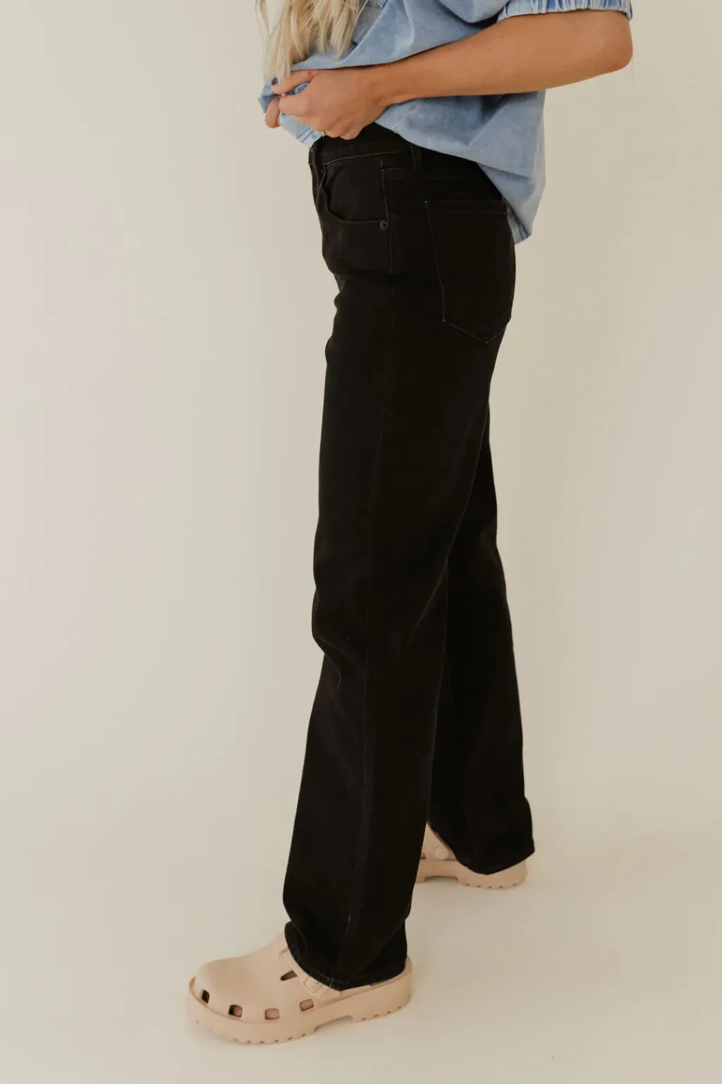 Just Panmaco Bottoms|Denim<Marianna Denim-Black