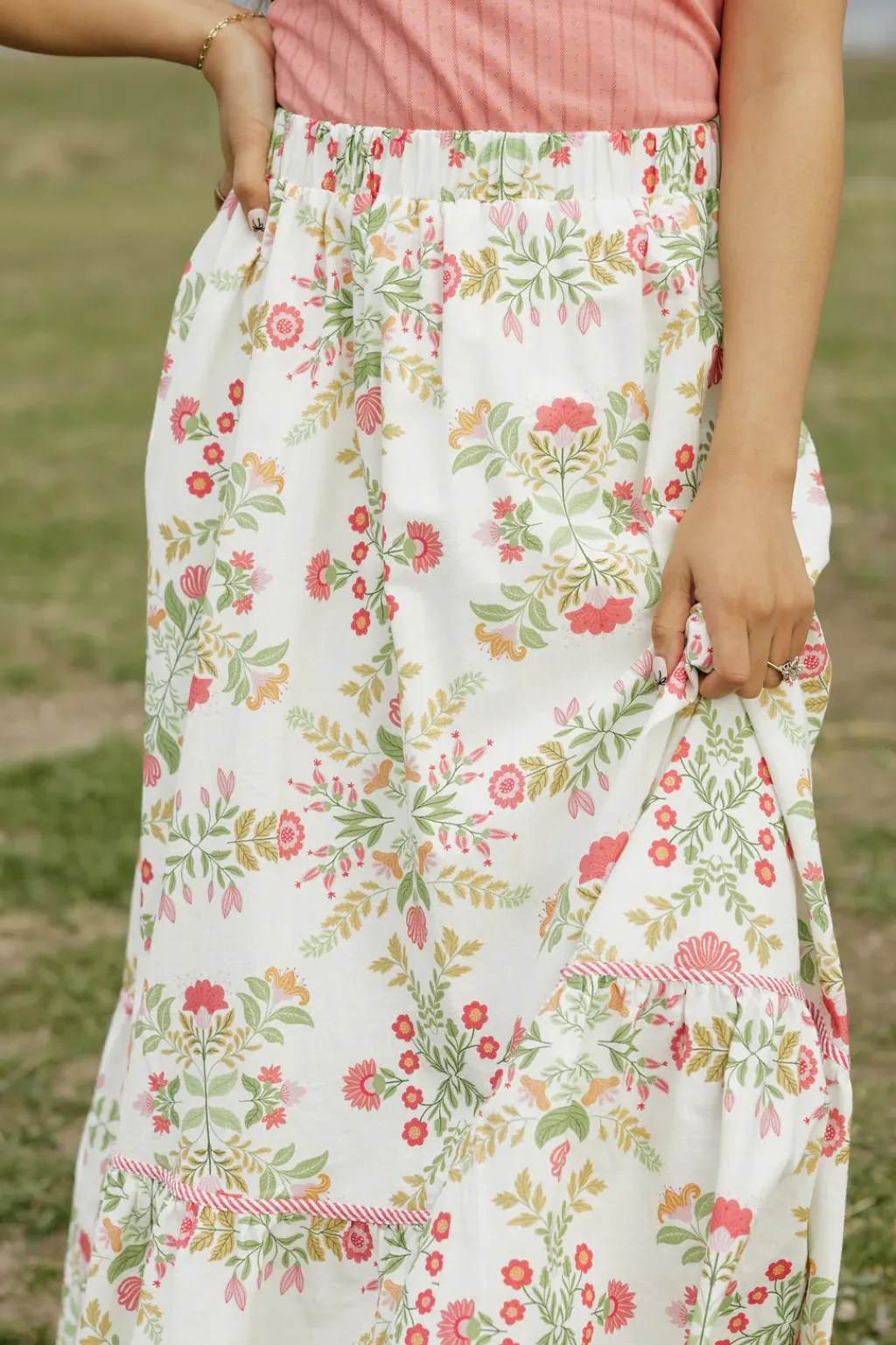 Peach Love California Skirts<Mariella Skirt-Ivory/