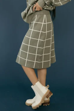 Tea N Rose Maternity Friendly|Skirts<Marley Skirt-Light Olive