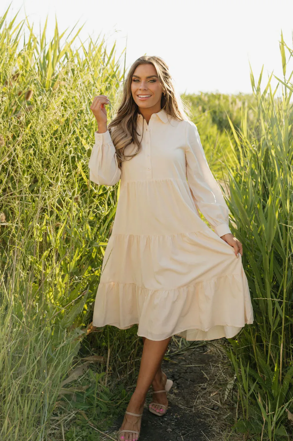 Dongguan Huoyoung Apparel Co Maternity Friendly|Nursing Friendly<Maylie Dress-Cream
