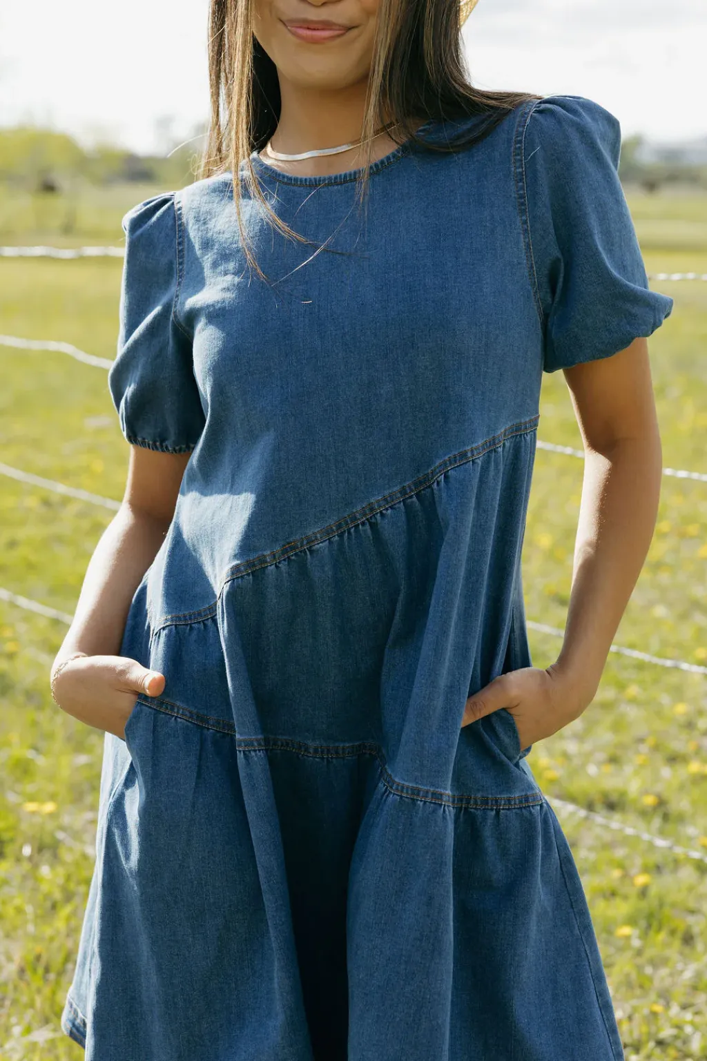 Dongguan Huoyoung Apparel Co Dresses|Maternity Friendly<Mckinley Dress-Denim
