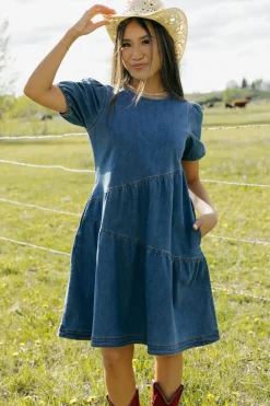 Dongguan Huoyoung Apparel Co Dresses|Maternity Friendly<Mckinley Dress-Denim