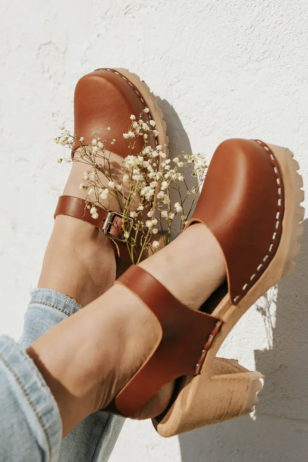 Mia Heels|Clogs<Abba Clog-Luggage