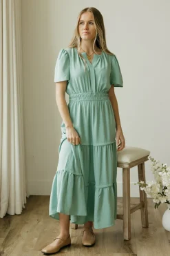 Roly poly Maternity Friendly|Nursing Friendly<Millie Dress-Sage