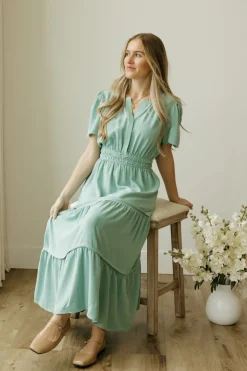Roly poly Maternity Friendly|Nursing Friendly<Millie Dress-Sage