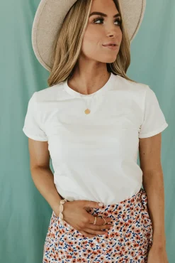 Love Olive Co Tops|Tops<Must Have Tee-White