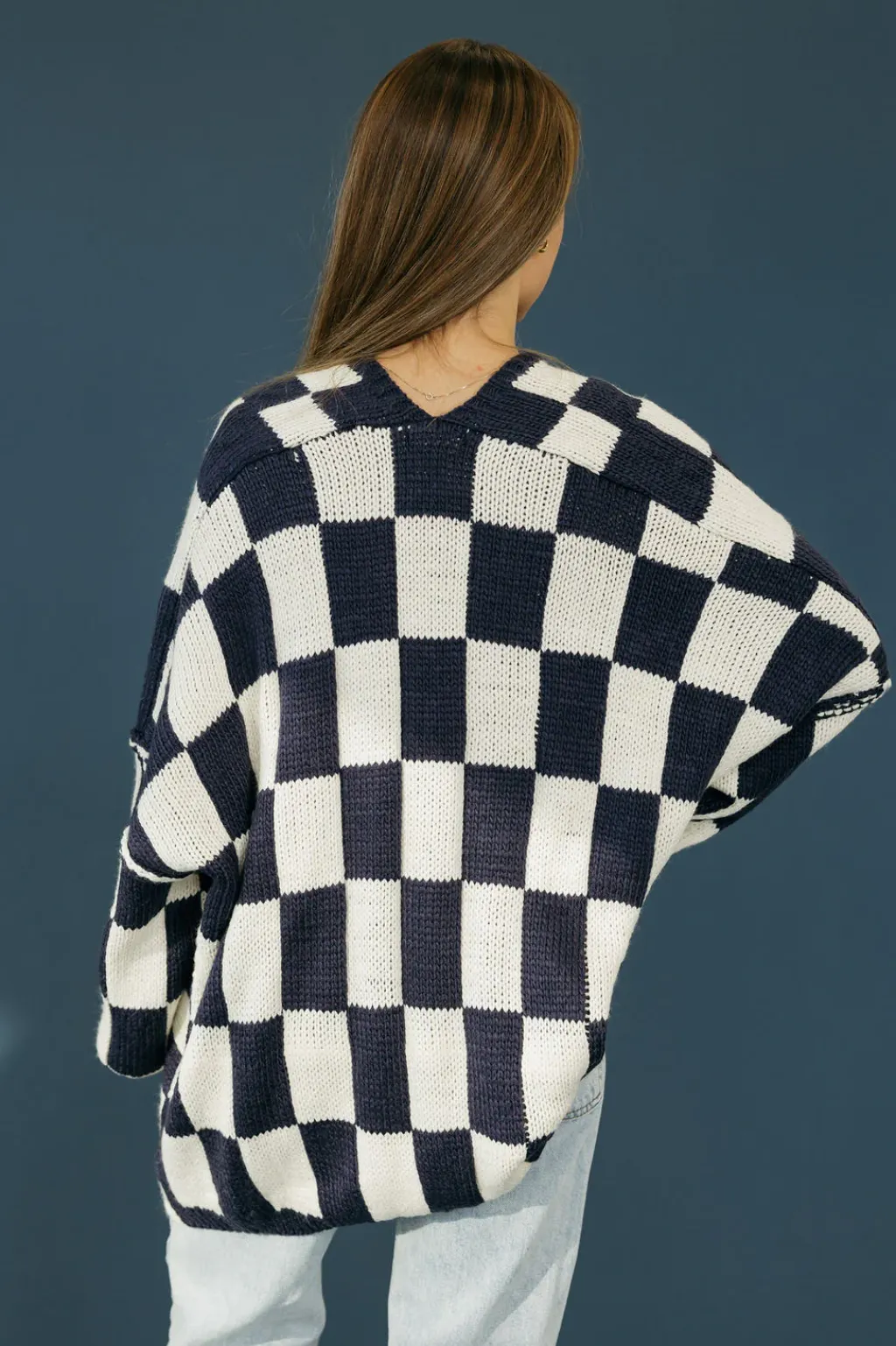 Miss Love Cardigans<Novalee Cardigan-White/Navy