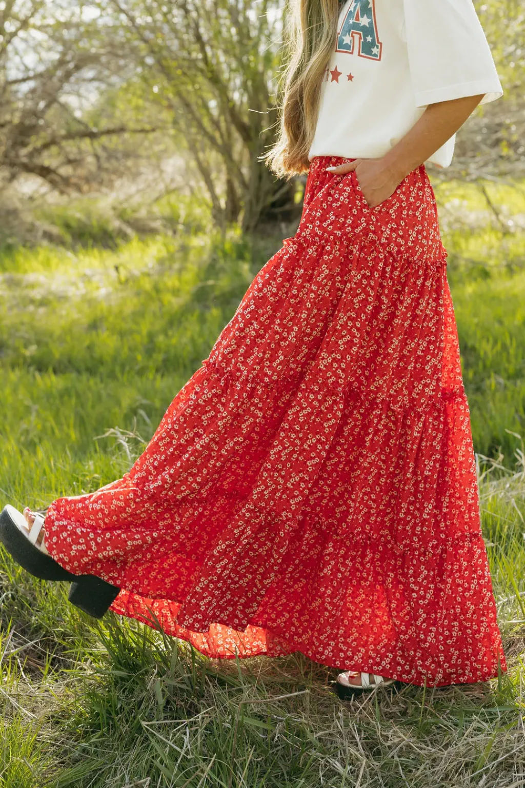 Dongguan Huoyoung Apparel Co Maternity Friendly|Bottoms<Oaklyn Skirt- Floral