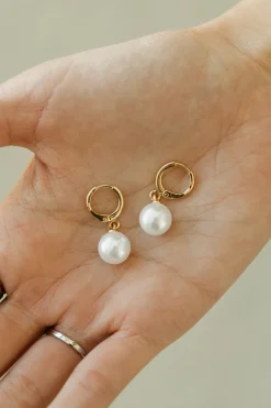 Ali Express Earrings<Parissa Pearl Hoop Earrings-