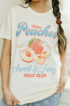 Alexis G. Tops|Tees<Peaches Farm Tee-Cream