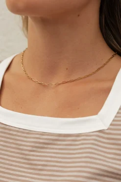 Ali Express Necklaces<Penn Paperclip Chain Necklace-Gold