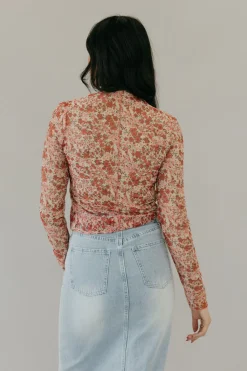 Anniewear Tops|Long Sleeve<Poppie Top-Ivory/Rose