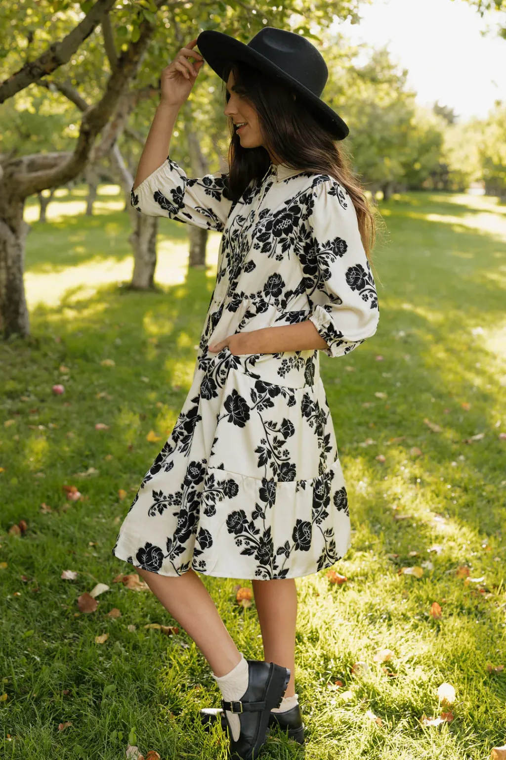 Polagram Maternity Friendly|Nursing Friendly<Ralphie Dress-Cream Multi