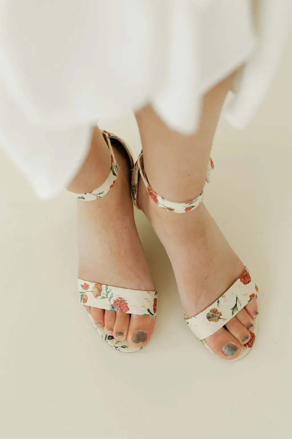 Let's See Style Heels|Sandals<Rosalia Heels-Beige Floral