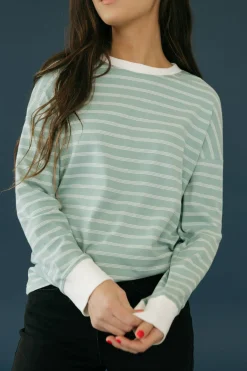 Dongguan Huoyoung Apparel Co Tops|Long Sleeve<Russ Top-Seafoam