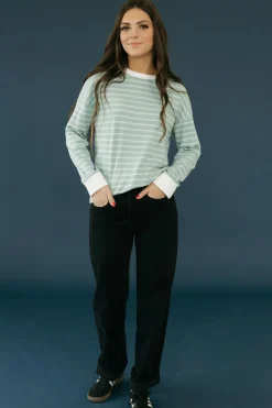 Dongguan Huoyoung Apparel Co Tops|Long Sleeve<Russ Top-Seafoam